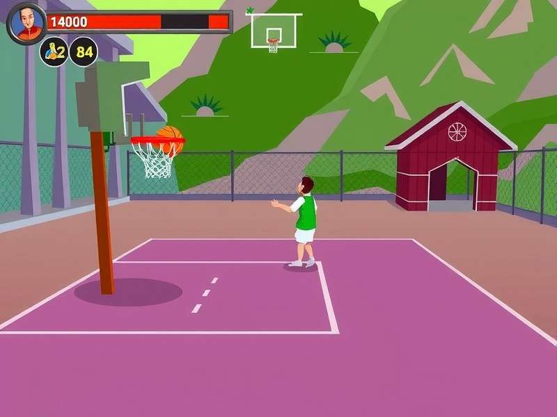 Hindustan Hoop King gameplay screenshot showing basketball action